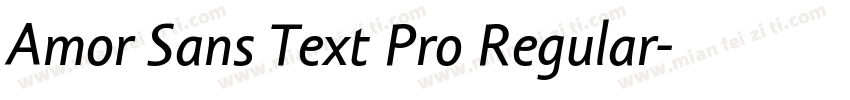 Amor Sans Text Pro Regular字体转换